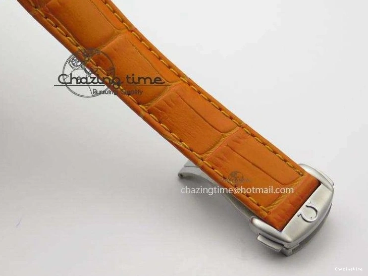 0108 Reliable Planet Ocean Professional SS V6F 37mm Ladies Orange Bezel On Orange Leather Strap A 8255